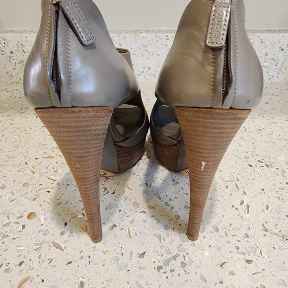 Gucci Escarpins Wedge High Heels 39.5 - Picture 8 of 12